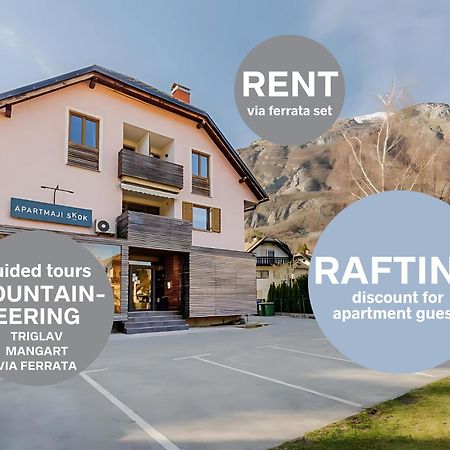 Apartments Skok With Rafting And Free Parking โบเว็ก ภายนอก รูปภาพ